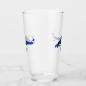 Cartoon politieluchtschroefvliegtuigen glas (Rechts)