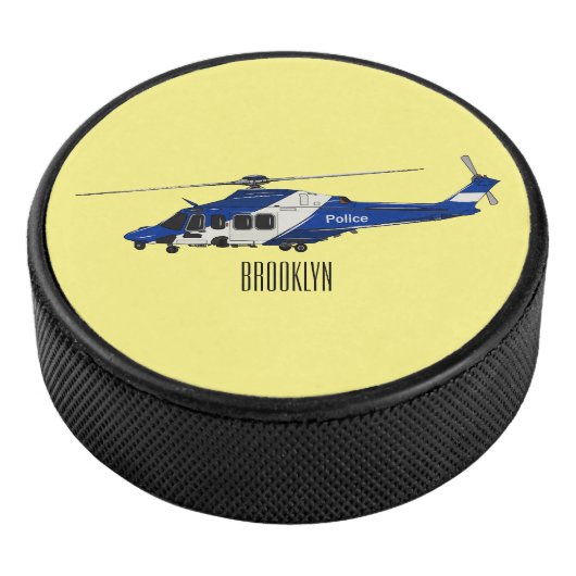 Cartoon politieluchtschroefvliegtuigen hockey puck (3/4)