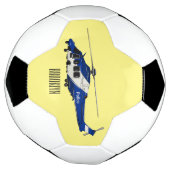 Cartoon politieluchtschroefvliegtuigen voetbal (Gedraaid)