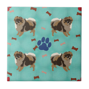 Cartoon Pommeren Tegeltje