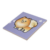 Cartoon Pommeren Tegeltje (Zijkant)