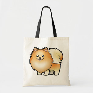 Cartoon Pommeren Tote Bag