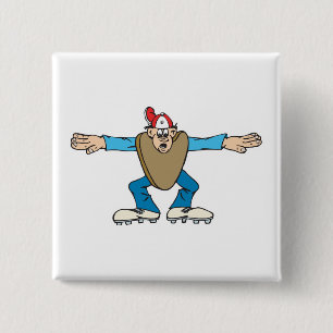 cartoon pomp die SAFE oproept Vierkante Button 5,1 Cm
