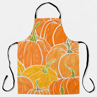 Cartoon pompoen, schattig herfstpatroon. schort