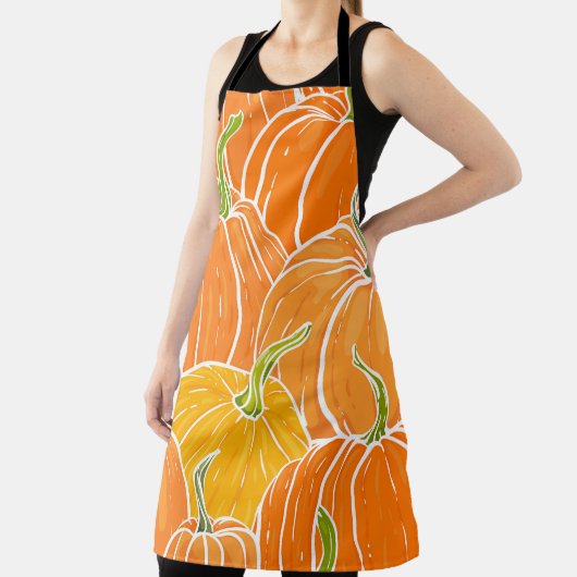 Cartoon pompoen, schattig herfstpatroon. schort (Insitu)