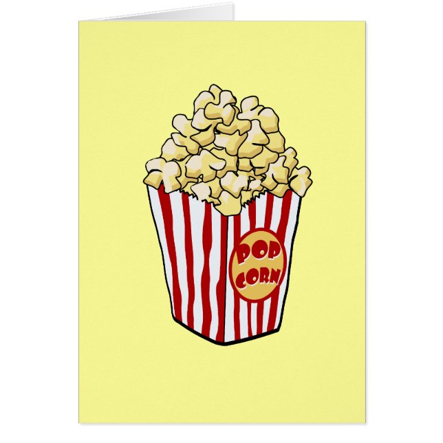 Cartoon Popcorn Bag Kaart (Voorkant)