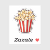 Cartoon popcorn sticker (Vel)
