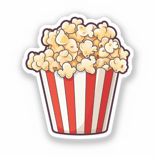 Cartoon popcorn sticker (Voorkant)
