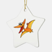 Cartoon Pterodactyl Keramisch Ornament (Links)