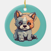 CARTOON PUPPY KERAMISCH ORNAMENT (Achterkant)