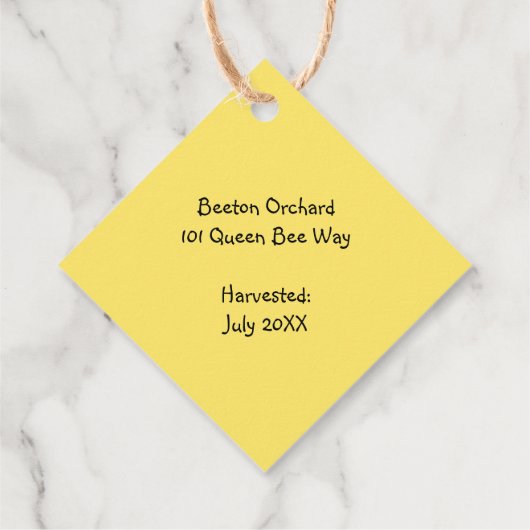 Cartoon Pure Honey Jar Labels (Achterkant)