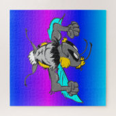 Cartoon Puzzle: Cute Bumble Bee Legpuzzel (Horizontaal)