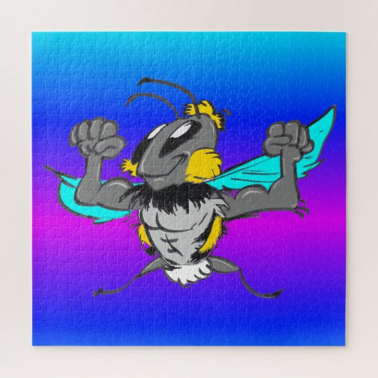 Cartoon Puzzle: Cute Bumble Bee Legpuzzel (Verticaal)