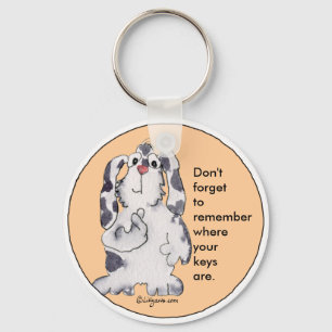Cartoon Rabbit Cute Personalized Keychains Sleutelhanger