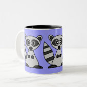 Cartoon Raccoon Coffee Mok (Voorkant links)