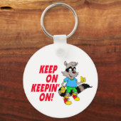 Cartoon Raccoon Sleutelhanger (Voorkant)