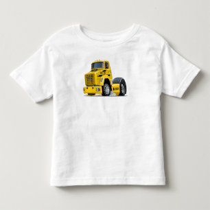 Cartoon race-vrachtwagen kinder shirts