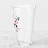 Cartoon Rainbow Unicorn Glas (Links)