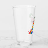 Cartoon Rainbow Unicorn Glas (Rechts)