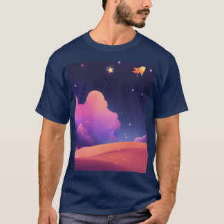 Cartoon raketschip t-shirt