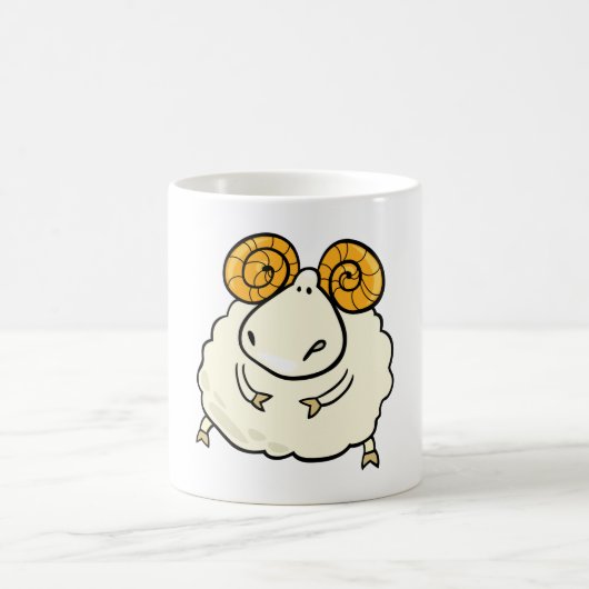 Cartoon Ram Sheep Coffee Mok (Center)
