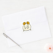 Cartoon Ram Sheep Vierkante Sticker