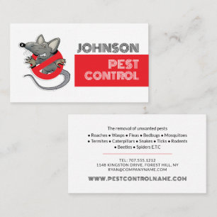 Cartoon rat Logo - ongediertebestrijding Visitekaartje
