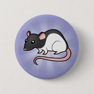 Cartoon Rat Ronde Button 5,7 Cm