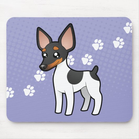Cartoon Rat Terrier/Speelgoed Fox Terrier Muismat (Voorkant)