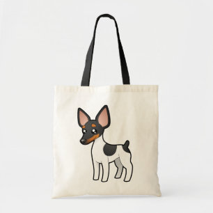 Cartoon Rat Terrier/Speelgoed Fox Terrier Tote Bag