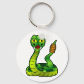 Cartoon Rattlesnake Sleutelhanger (Voorkant)