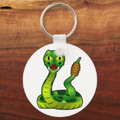 Cartoon Rattlesnake Sleutelhanger (Voorkant)