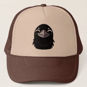 Cartoon Raven - Glimlachen Trucker Pet