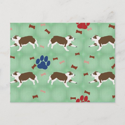 Cartoon Red Australian Shepherd Briefkaart (Voorkant)