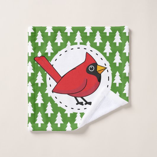 Cartoon Red Cardinal (Gant de toilette)