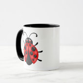 Cartoon Red Ladybug Drinkware Mok (Voorkant links)