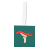 Cartoon Red Mushroom Kubus Ornament (Voorkant)