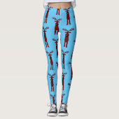 Cartoon Reindeer Leggings (Voorkant)