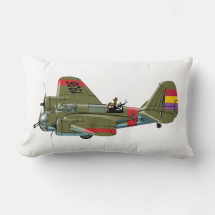 Cartoon retro bomber kussen