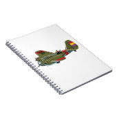 Cartoon retro bomber notitieboek (Rechterzijde)