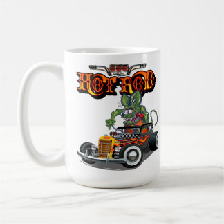 Cartoon retro hot rod koffiemok