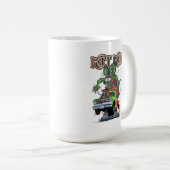 Cartoon retro rattenstaaf koffiemok (Voorkant rechts)