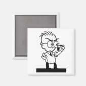 cartoon retro science chemist strips magneet (Voorkant / Achterkant)