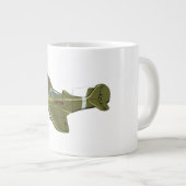 Cartoon retrorevliegtuig extra grote beker (Voorkant rechts)