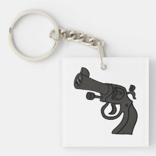 Cartoon Revolver Sleutelhanger
