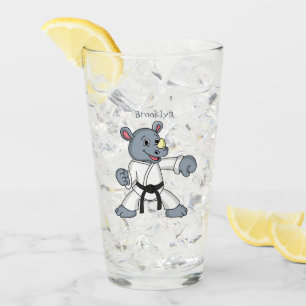 Cartoon rhino kung fu cartoon glas