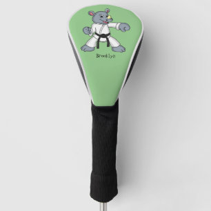 Cartoon rhino kung fu cartoon golfheadcover