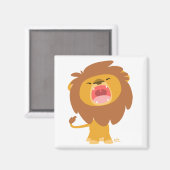 Cartoon Roaring Lion magnet Magneet (Voorkant / Achterkant)