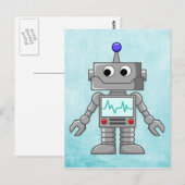 cartoon robot briefkaart (Voorkant / Achterkant)