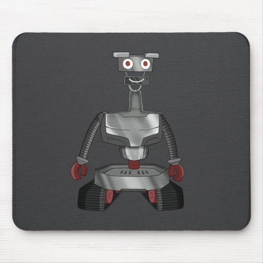 cartoon robotmousepad muismat (Voorkant)
